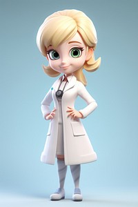 Stethoscope figurine cartoon doll. AI generated Image by rawpixel.