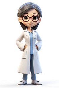 Stethoscope scientist overcoat cartoon. AI generated Image by rawpixel.