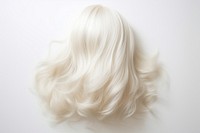 Wig white hairstyle headshot. 