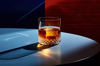 Glass whisky drink light. 