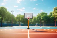 Basketball outdoors sports competition. 