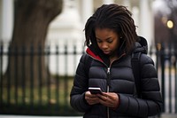 Woman using her smartphone. 