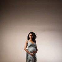 Pregnant portrait fashion dress. AI generated Image by rawpixel.