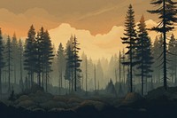 Wilderness forest landscape outdoors. AI generated Image by rawpixel.