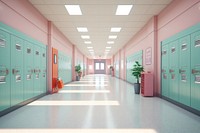 School architecture education corridor. 