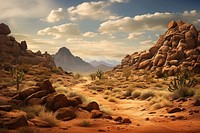 Wilderness desert landscape outdoors. AI generated Image by rawpixel.