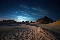 Desert night outdoors nature. AI generated Image by rawpixel.