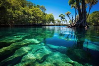 Landscape outdoors nature lagoon. 