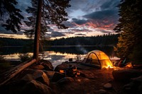 Camping wilderness outdoors nature. 