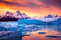 Glacier landscape mountain outdoors. 