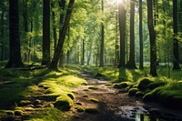 Forest wilderness vegetation landscape. 