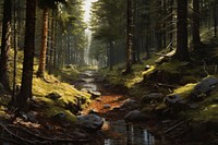 Wilderness forest sunlight outdoors. AI generated Image by rawpixel.