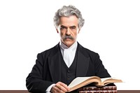 Vintage lawyer portrait reading adult. AI generated Image by rawpixel.