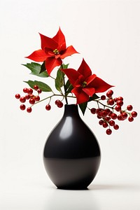 Flower vase christmas plant. 