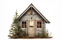 Cabin architecture building outdoors. AI generated Image by rawpixel.