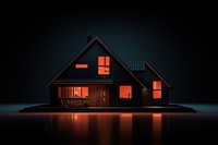 Lighting house night architecture. AI generated Image by rawpixel.