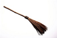 Broom white background sweeping cleaning. 