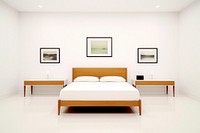 Bedroom furniture white white background. 