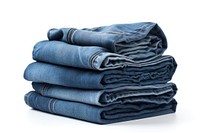 Jeans denim pants white background. AI generated Image by rawpixel.