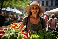 Market adult woman consumerism. 