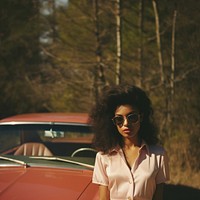 African american car photography sunglasses. AI generated Image by rawpixel.