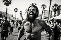 Adult beard men bodybuilding. AI generated Image by rawpixel.