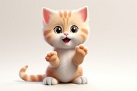 Kitten cartoon mammal animal. AI generated Image by rawpixel.