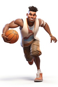 Basketball sports cartoon player. AI generated Image by rawpixel.
