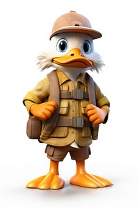 Cartoon duck toy white background. AI generated Image by rawpixel.