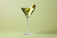 Martini cocktail olive drink. 