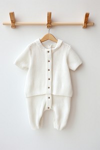 White baby white background coathanger. AI generated Image by rawpixel.