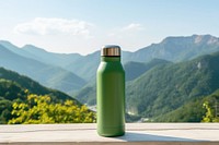 Bottle mountain outdoors nature. AI generated Image by rawpixel.