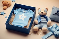 Blue toy box representation. AI generated Image by rawpixel.