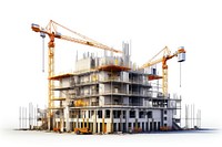 Construction building city white background. AI generated Image by rawpixel.