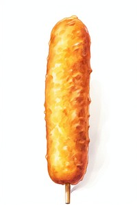 Corn dog illustration food white background freshness. 