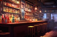 Alcohol drink bar architecture. AI generated Image by rawpixel.