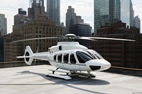 Helicopter city aircraft vehicle. AI generated Image by rawpixel.