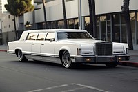 Limousine vehicle road car. AI generated Image by rawpixel.