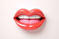 Lipstick teeth mouth red. AI generated Image by rawpixel.