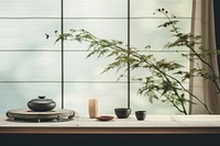 Windowsill tea architecture houseplant. AI generated Image by rawpixel.