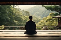 Adult contemplation cross-legged spirituality. AI generated Image by rawpixel.