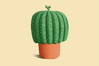 Astrophytum myriostigma cactus plant houseplant flowerpot. AI generated Image by rawpixel.