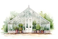 Greenhouse architecture building outdoors. AI generated Image by rawpixel.
