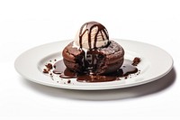 Chocolate dessert cream plate. AI generated Image by rawpixel.