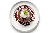 Dessert cream plate chocolate. AI generated Image by rawpixel.