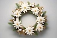 Wreath christmas plant white. AI generated Image by rawpixel.