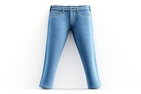 Jeans denim pants white background. AI generated Image by rawpixel.