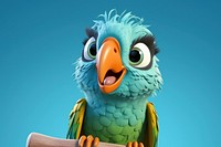 Bird cartoon animal parrot. AI generated Image by rawpixel.