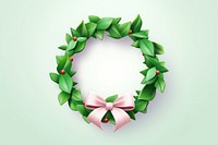 Wreath ribbon celebration decoration.