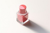 Cosmetics bottle nail white background. 